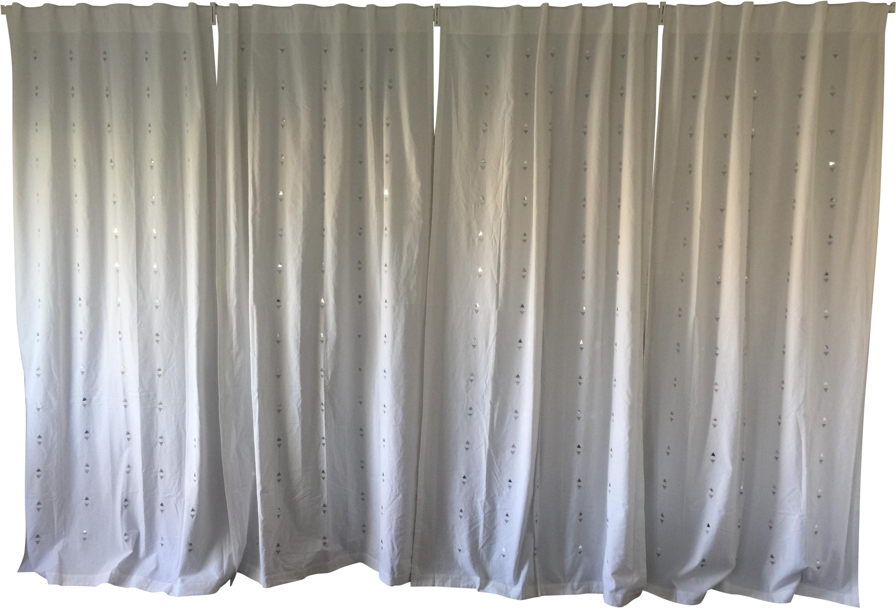 White Embroidered Curtains