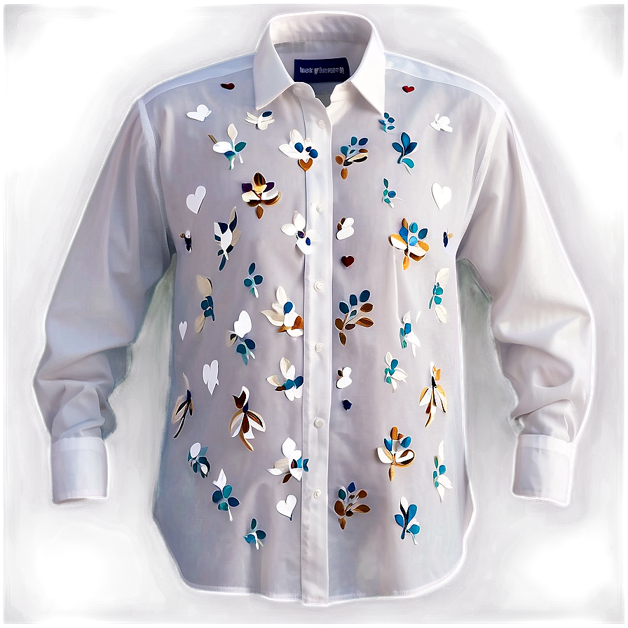 White Embroidered Shirt Png Bmd33