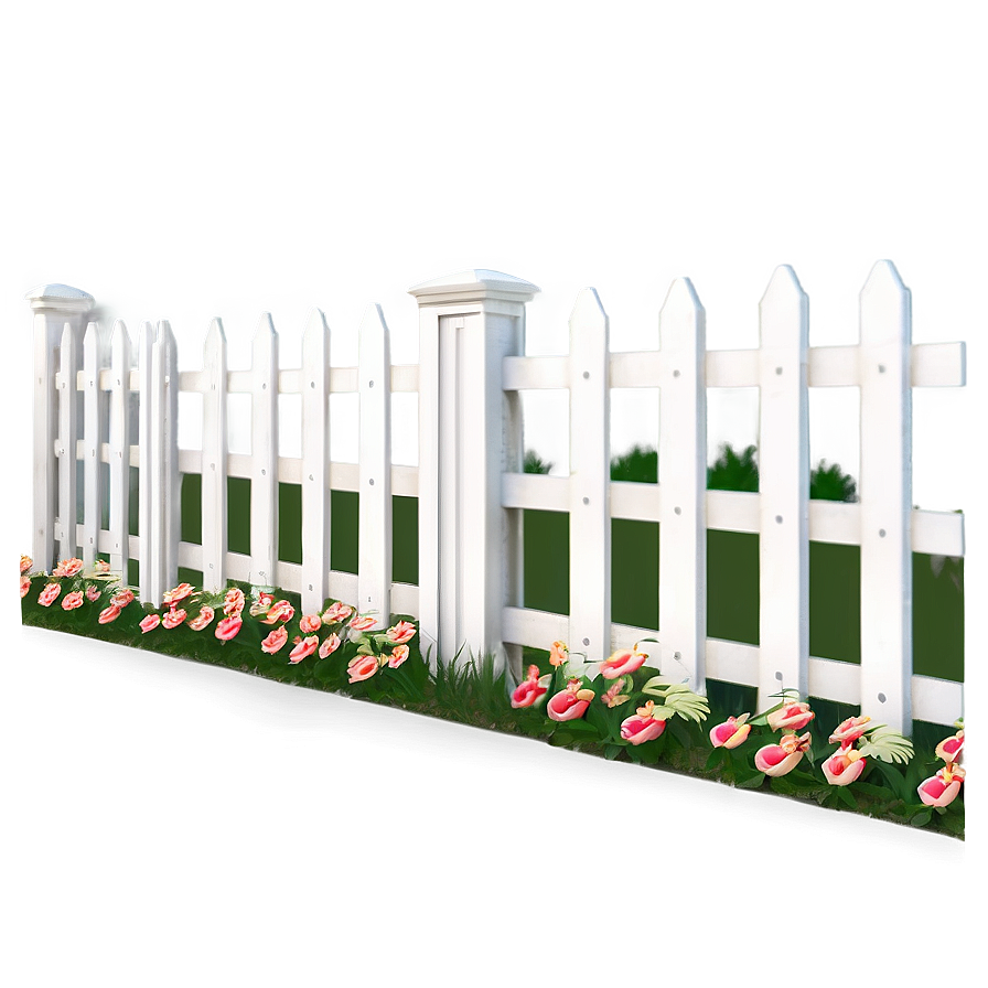 White Fence For Cottage Garden Png 82