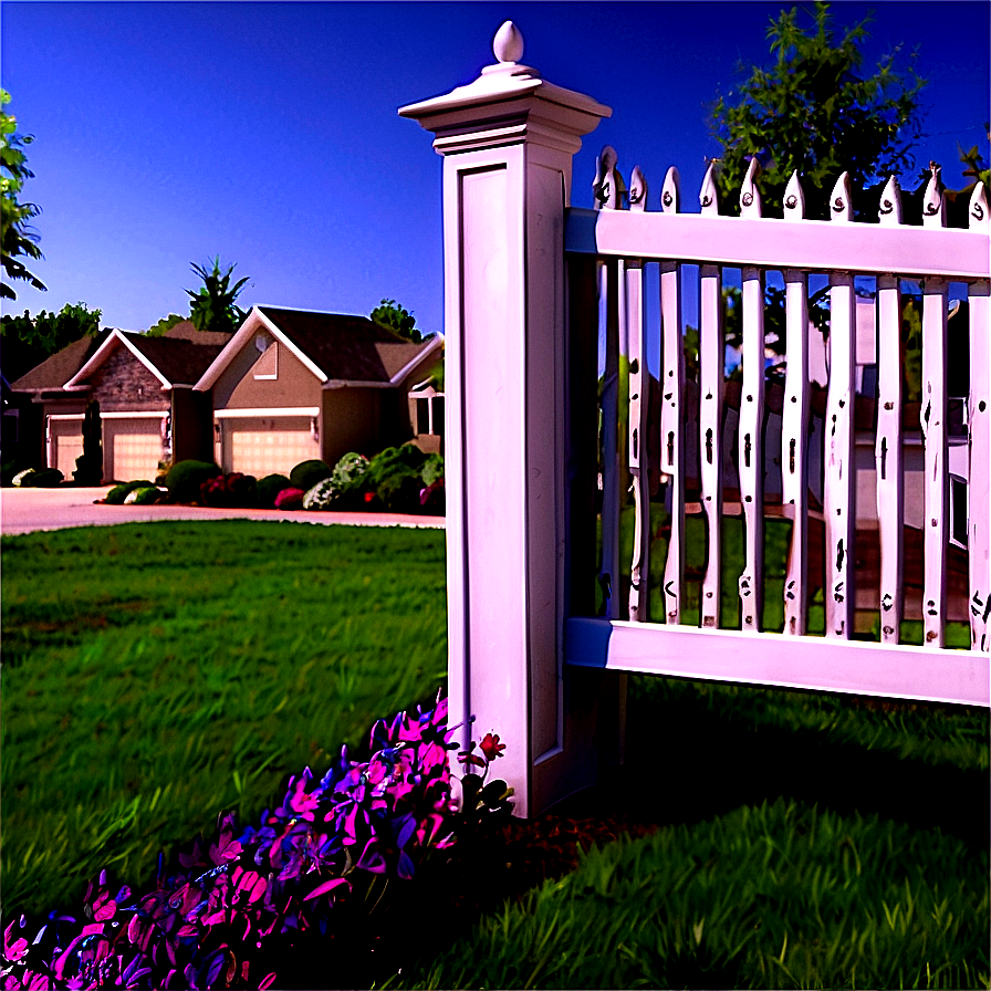 White Fence For Front Yard Png 06272024