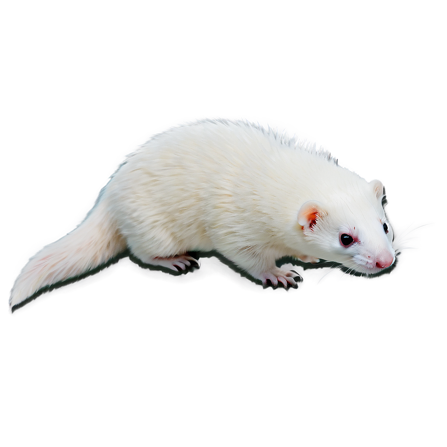 White Ferret Png 06242024