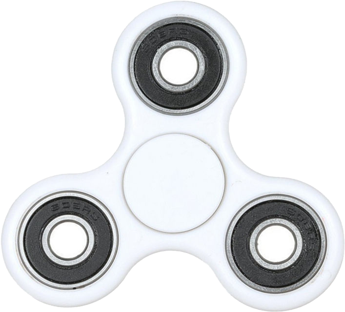 White Fidget Spinner Isolated