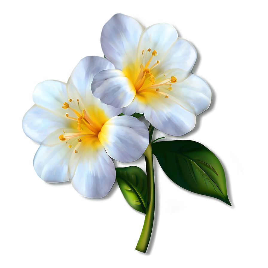 White Flower Drawing Png 15