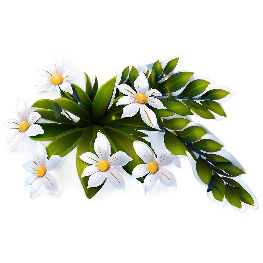 White Flowers Icon Png Jhl