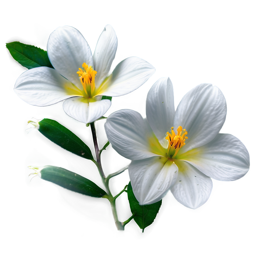 White Flowers In Soft Focus Png 92