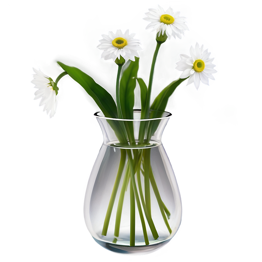 White Flowers In Vase Png Bsf