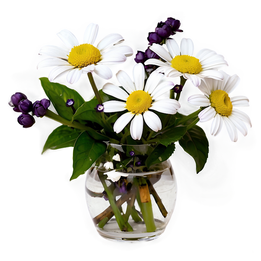 White Flowers In Vase Png Qbi