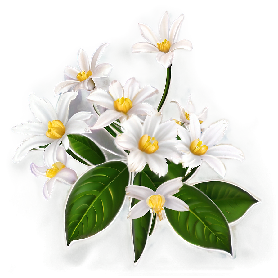 White Flowers Under Sunlight Png Cpb48