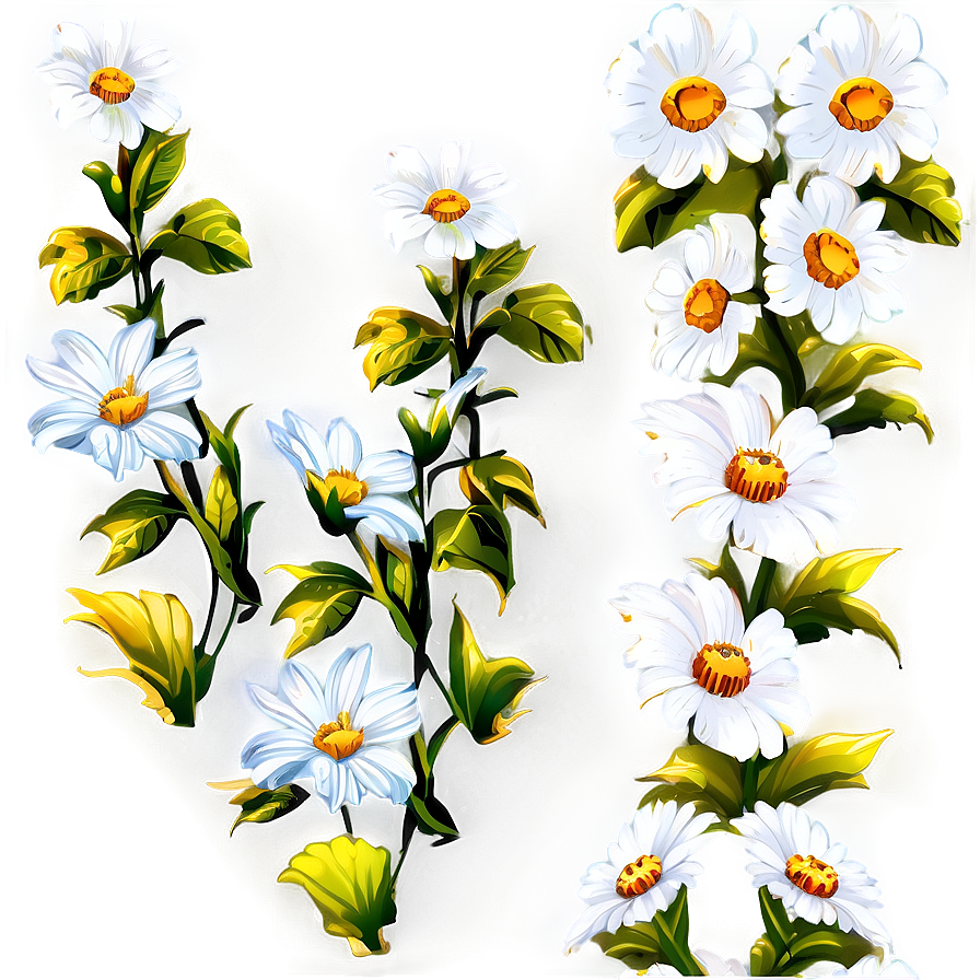 White Flowers Under Sunlight Png Mfo10