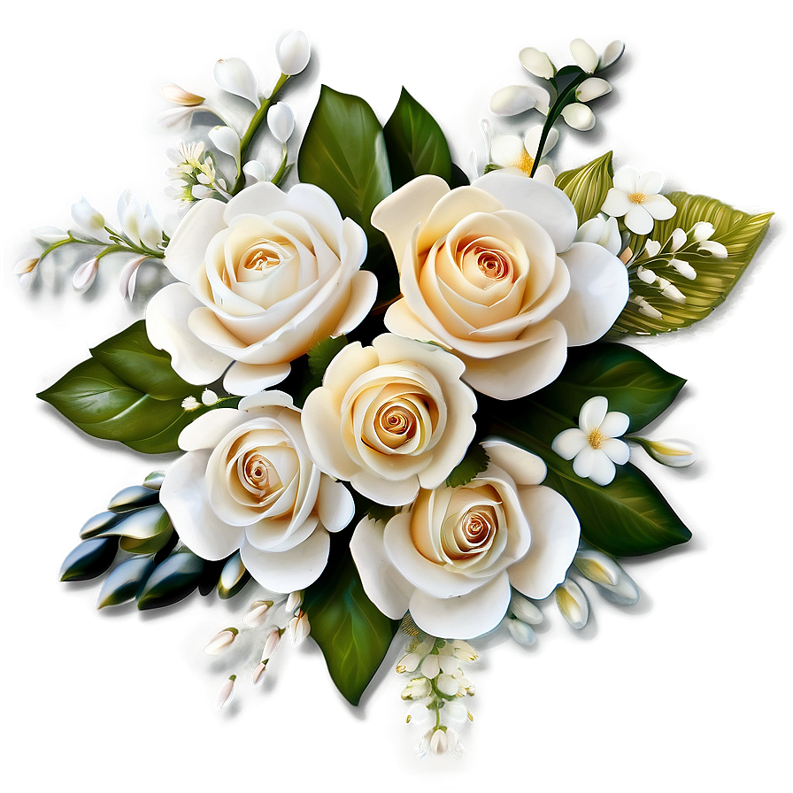 White Flowers Wedding Decor Png Rdt27