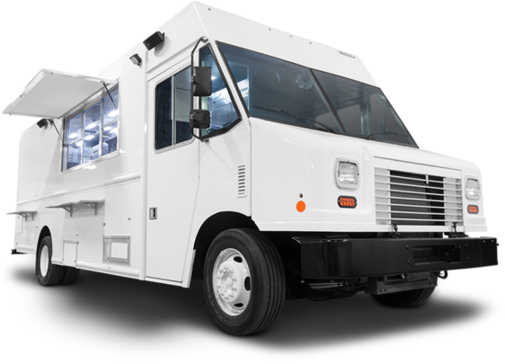 White Food Truck Readyfor Branding