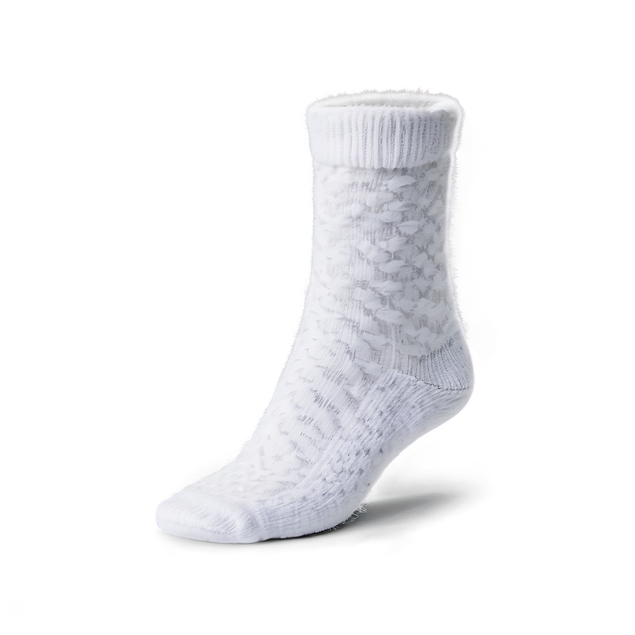 White Fuzzy Socks Png 06272024