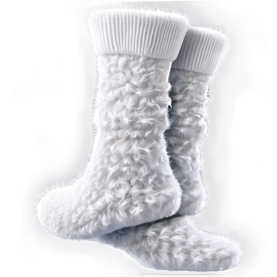 White Fuzzy Socks Png 06272024