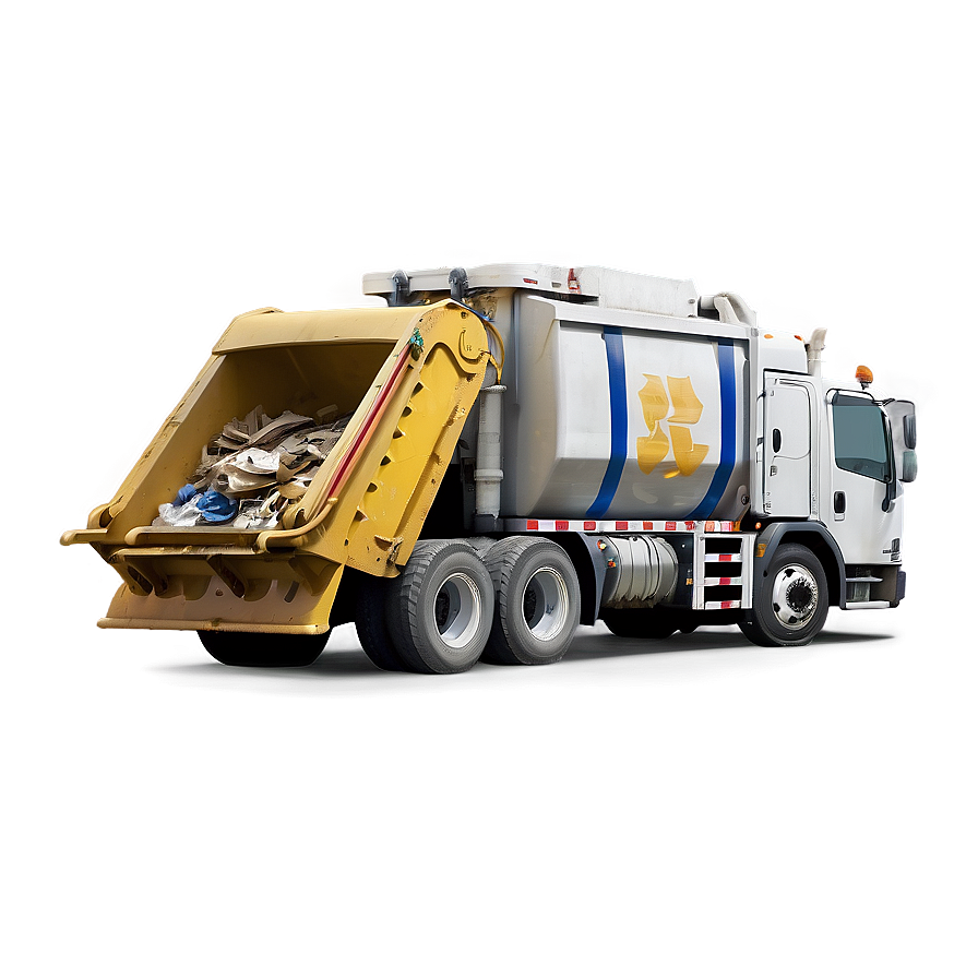 White Garbage Truck Png Xus71