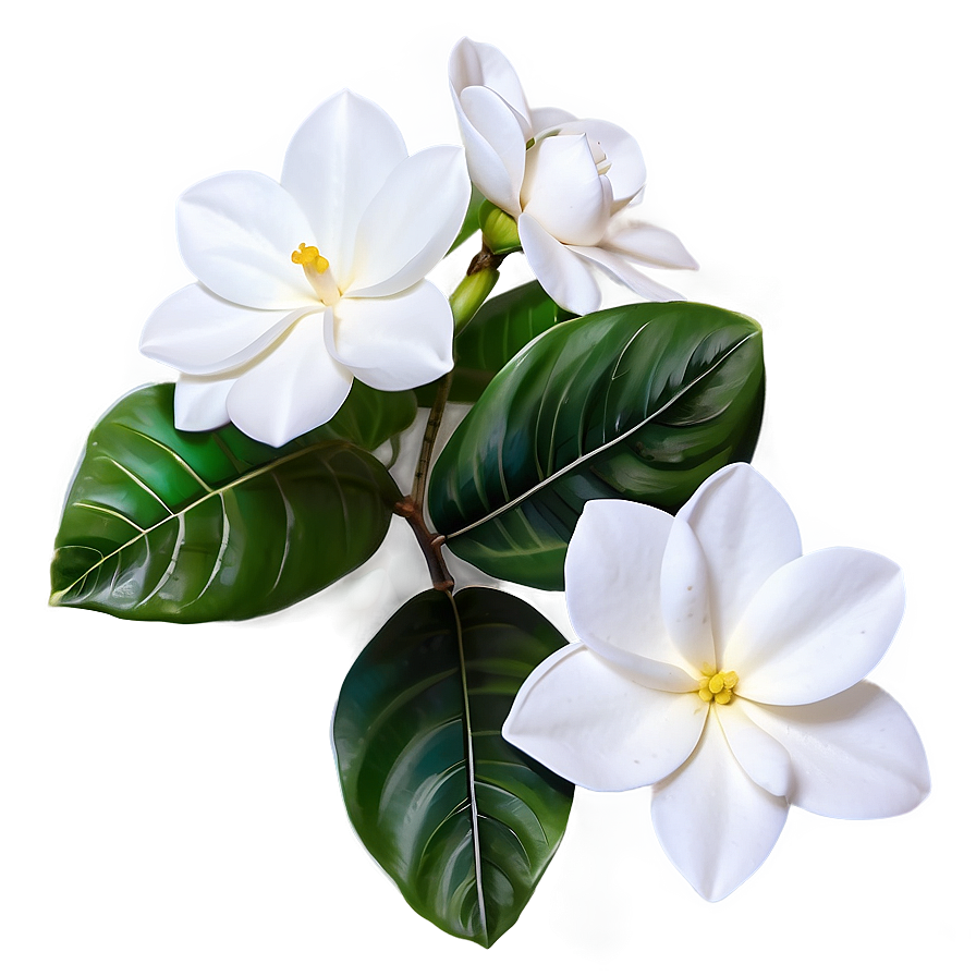 White Gardenias Flowers Png Phk