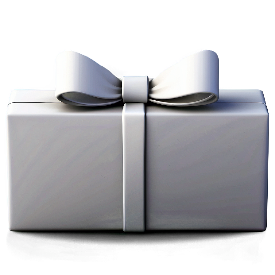 White Gift Box Bow Png 06112024