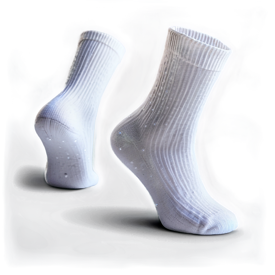 White Glitter Socks Png 06272024