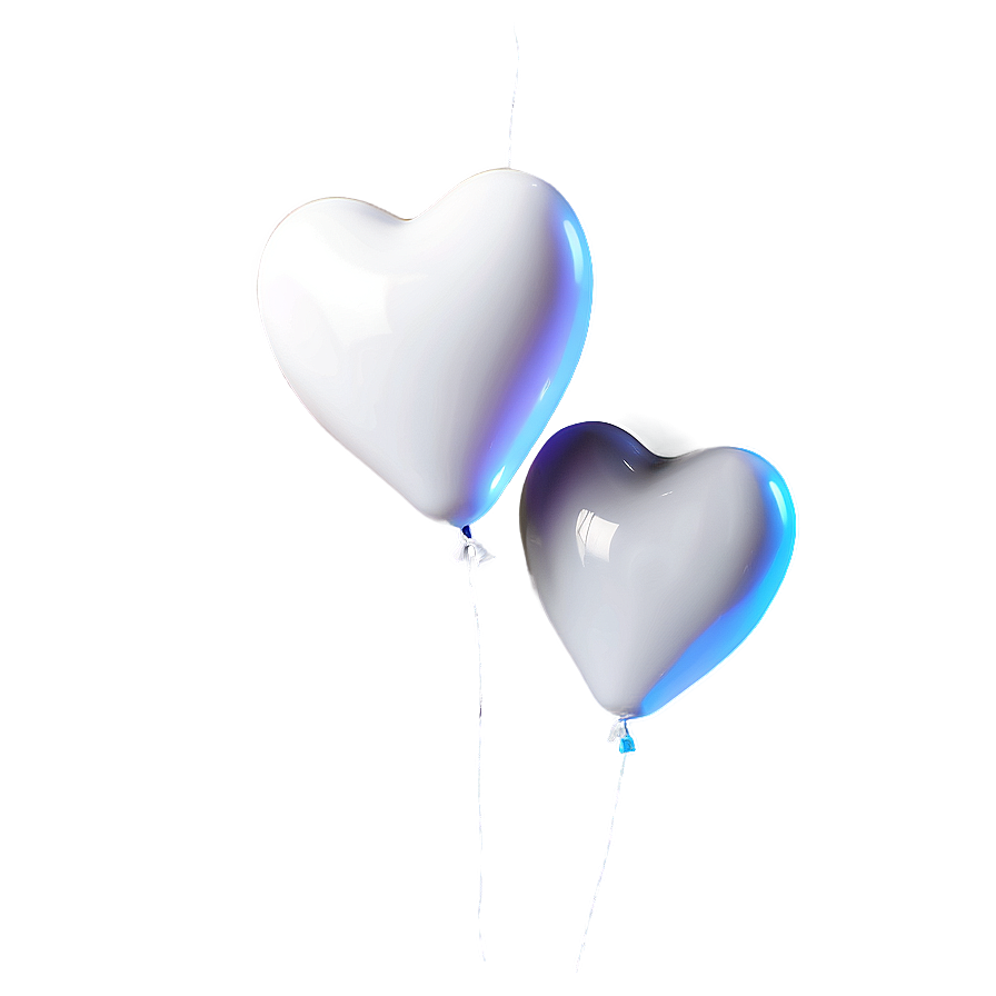 White Heart Balloon Png 80