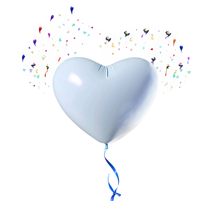 White Heart Balloon Png Rgd