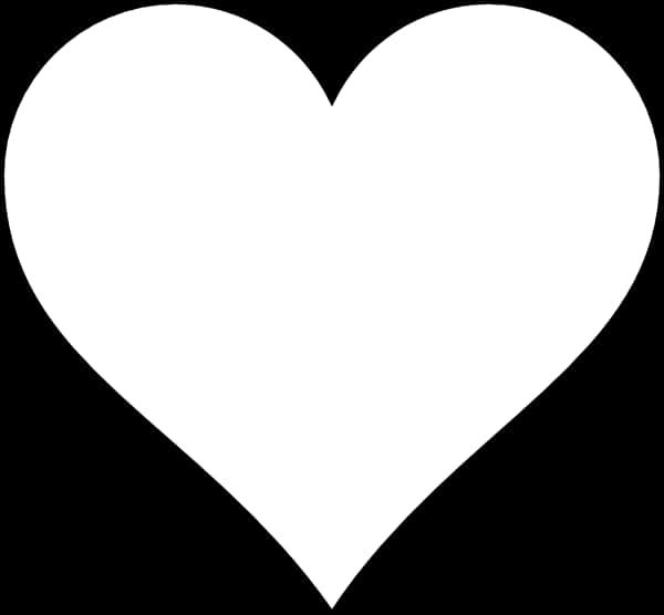 White Heart Icon Black Background