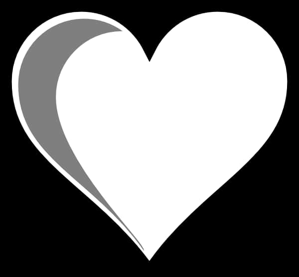 White Heart Icon Graphic