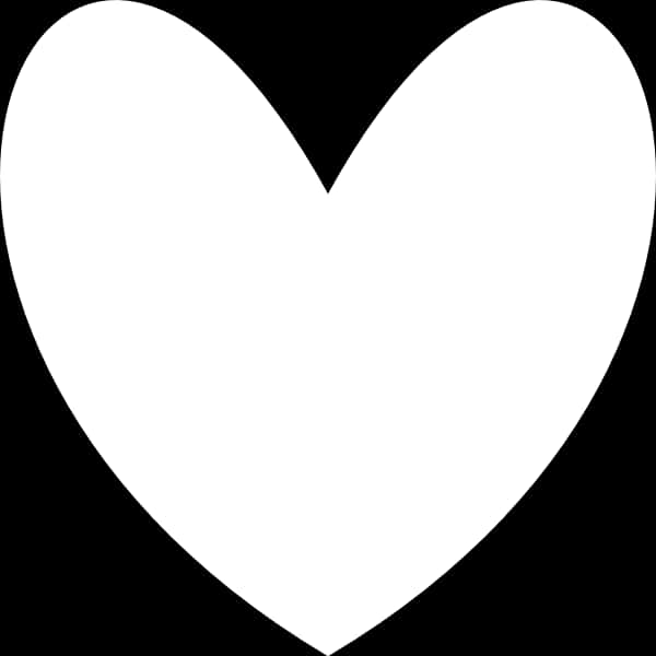 White Heart Icon Simple