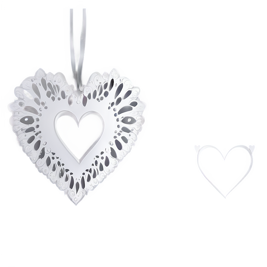 White Hearts Frame Png Vhv