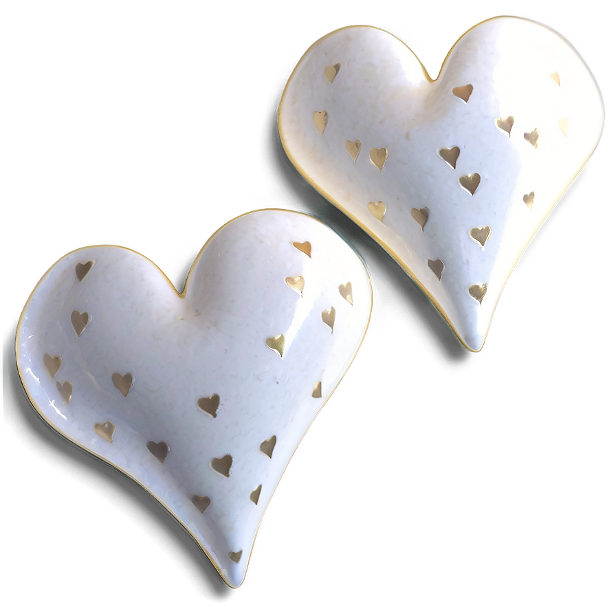 White Hearts Outline Png 73