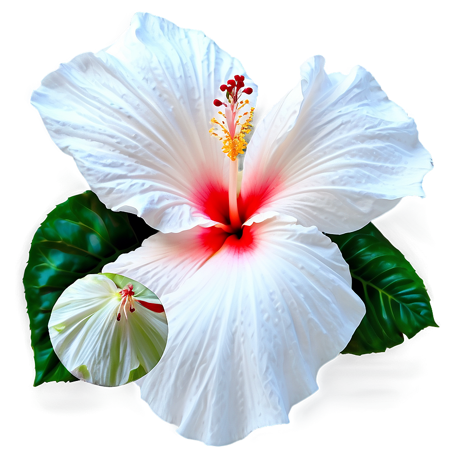 White Hibiscus Flower Png 11