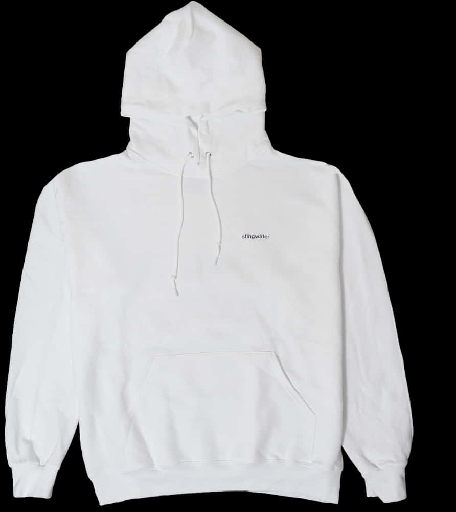 White Hoodie Stingwater Logo