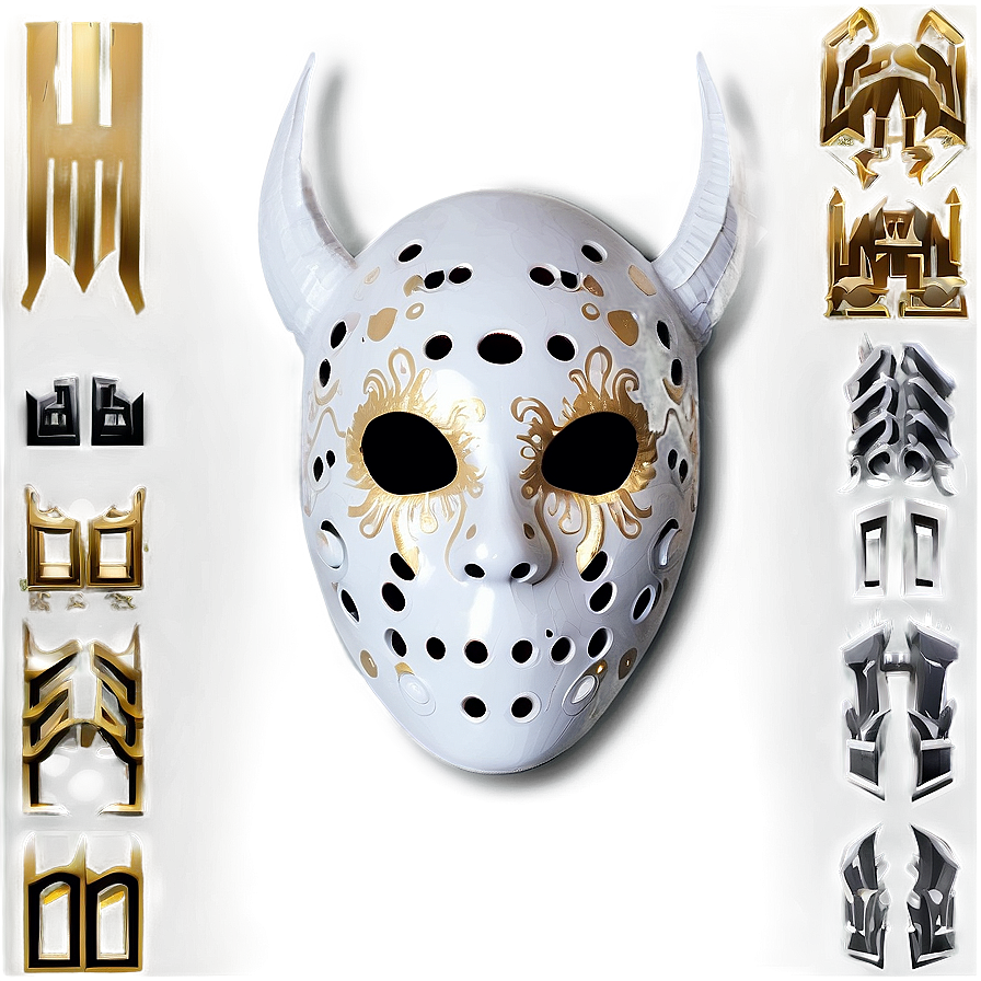 White Horror Mask Png Qon48