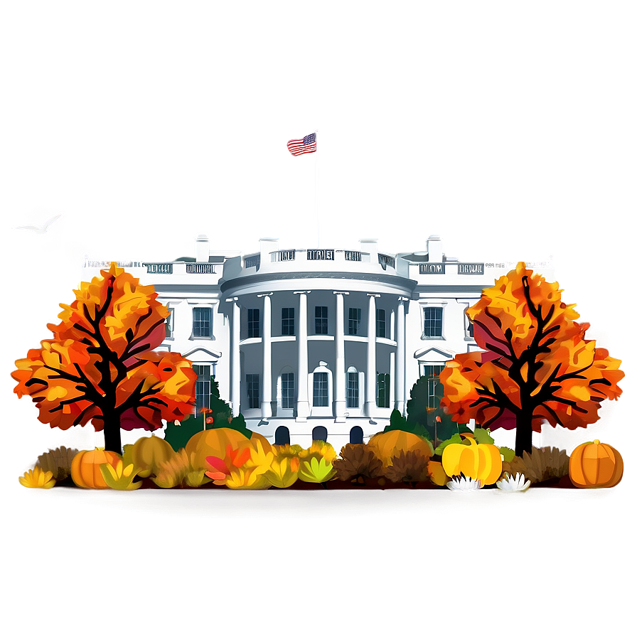 White House During Autumn Png 47