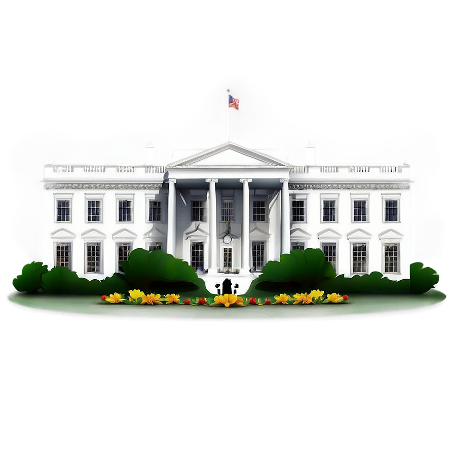 White House Exterior View Png Prw