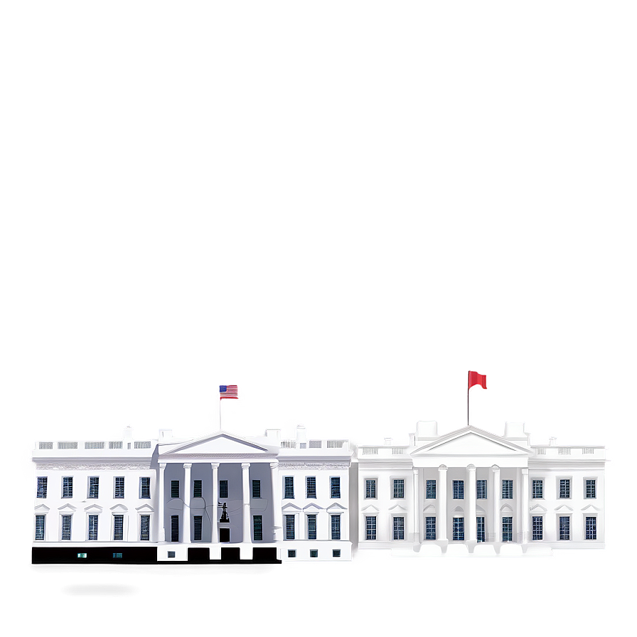 White House West Wing Outline Png Vto