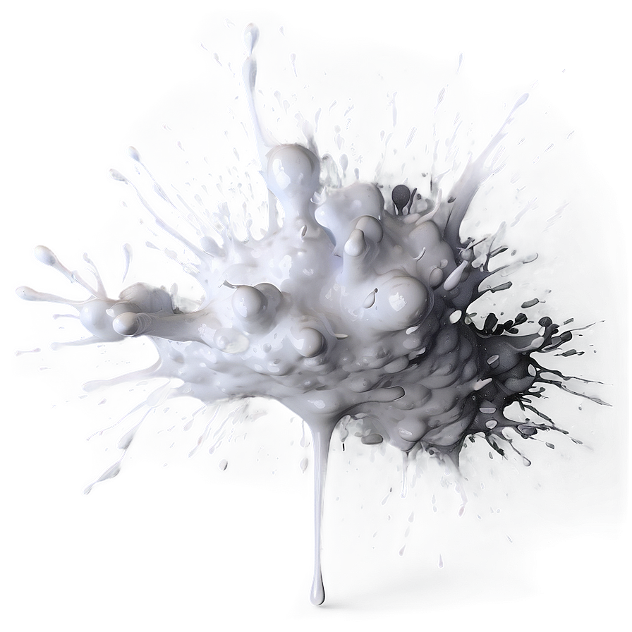 White Ink Splash Png 98