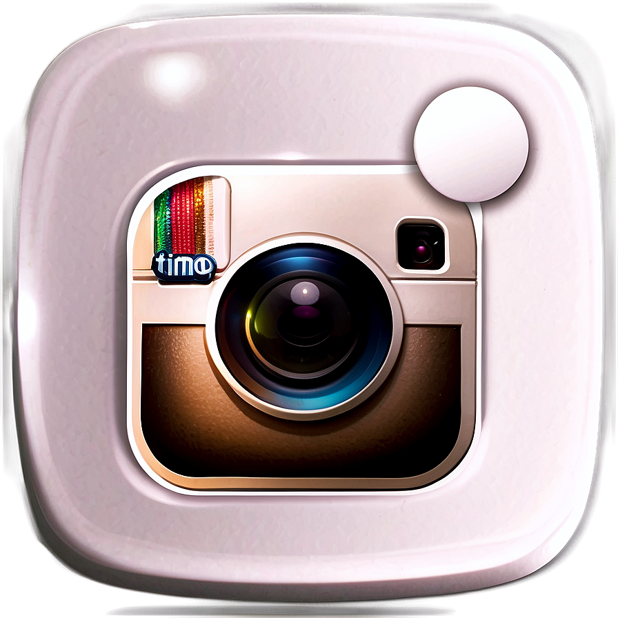 White Instagram Logo Shiny Png Bas