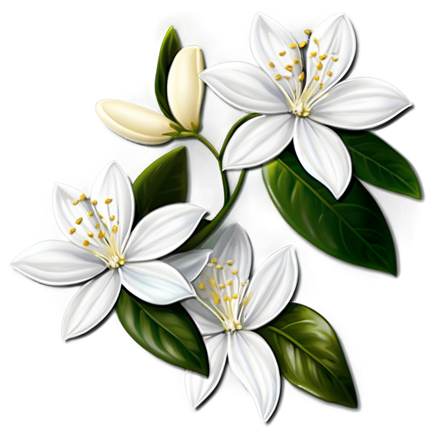 White Jasmine Flowers Png Fbk27