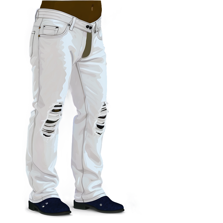 White Jean Fabric Png Img