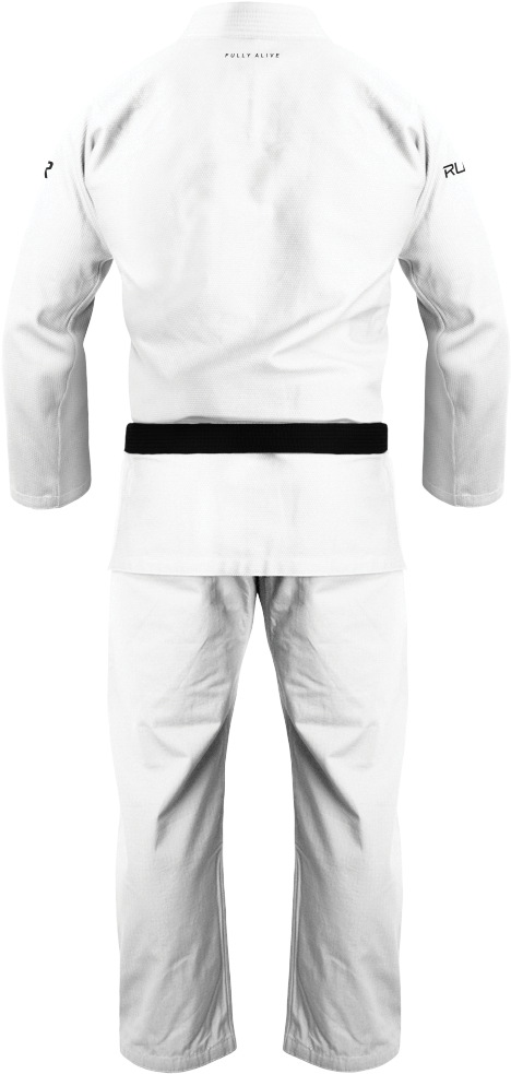 White Jiu Jitsu Giwith Black Belt