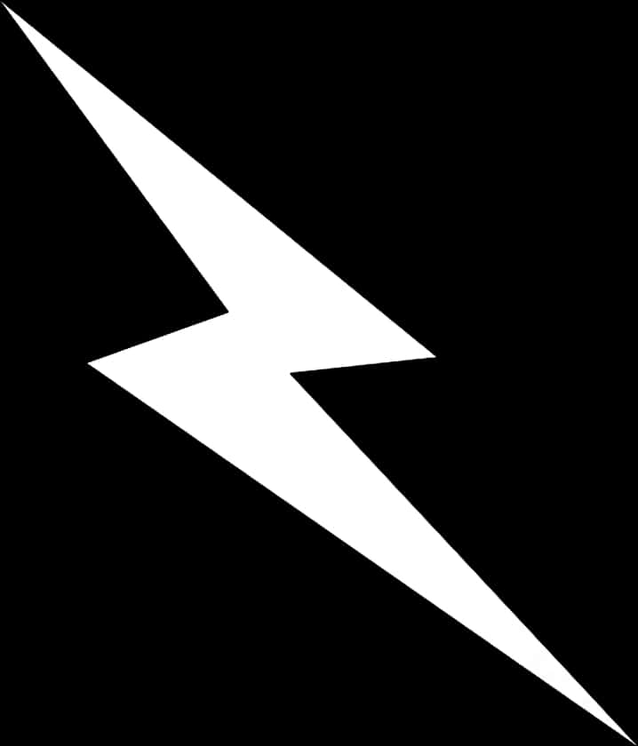 White Lightning Bolt Black Background