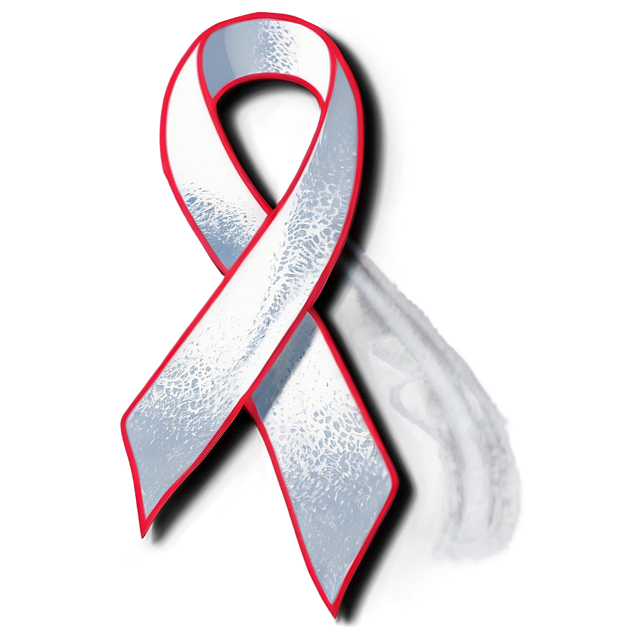 White Lung Cancer Ribbon Png Jei