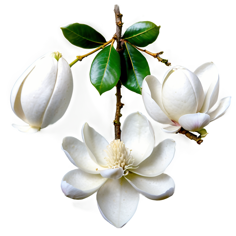 White Magnolia Bloom Png Cre97