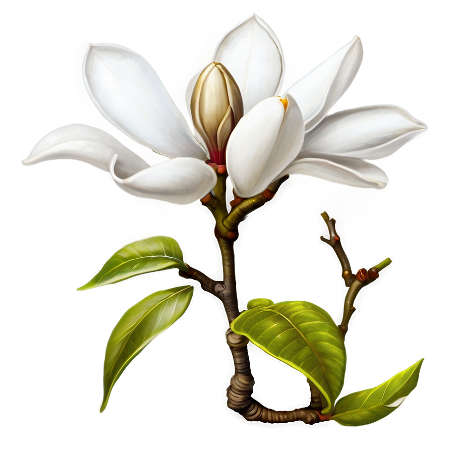 White Magnolia Bloom Png Tcf95