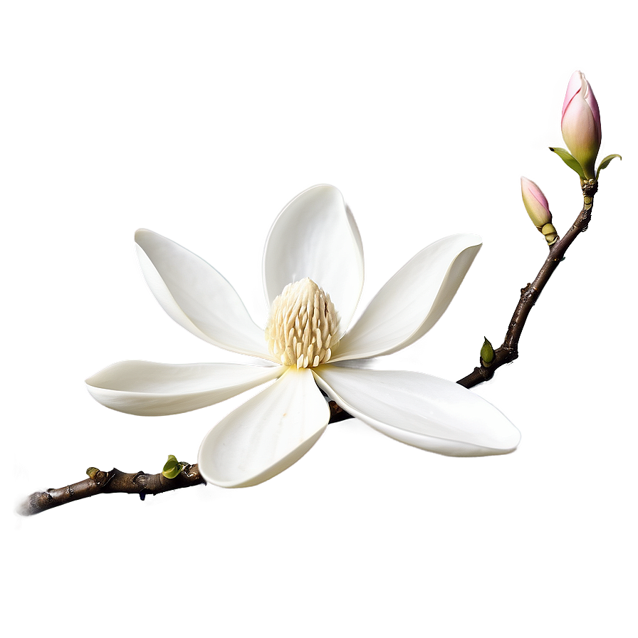 White Magnolia Flower Graphic Png Nct