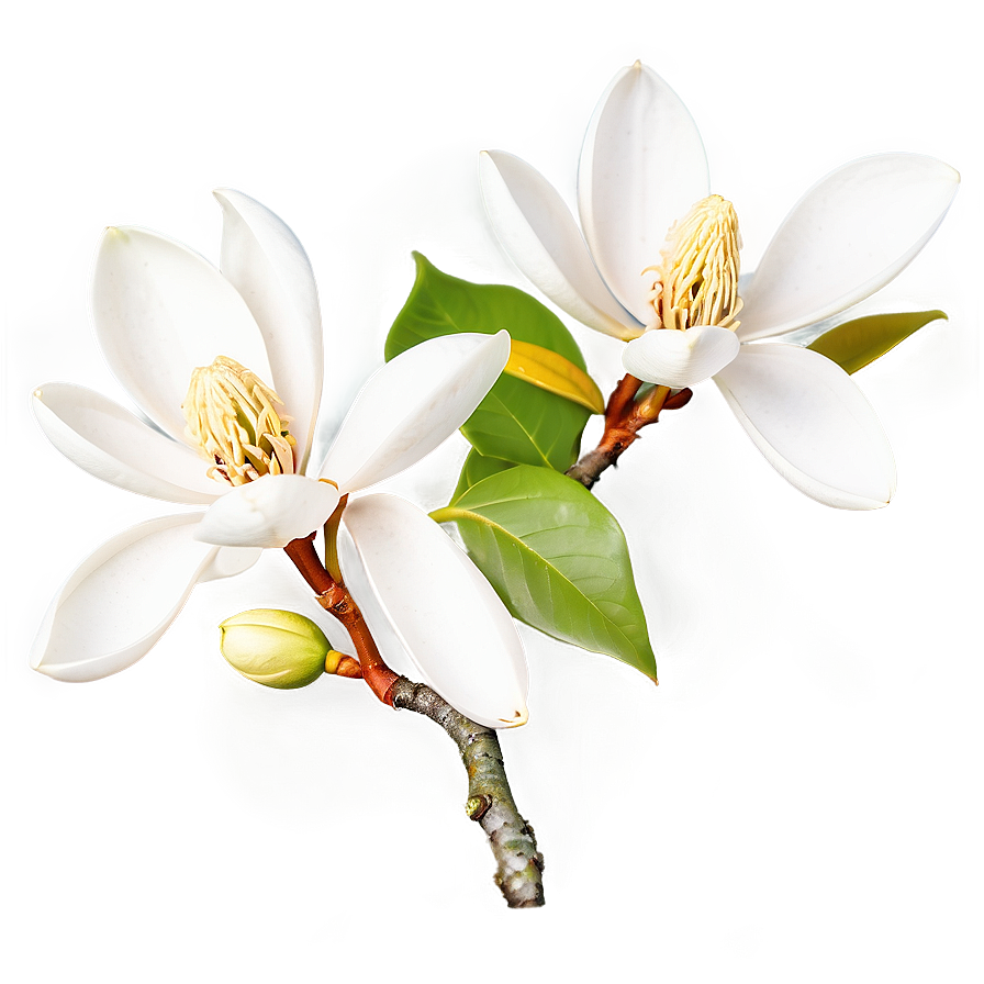 White Magnolia Tree Flowers Png Eid