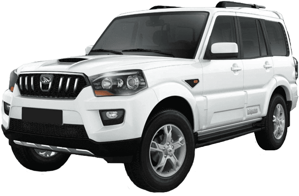 White Mahindra Scorpio S U V