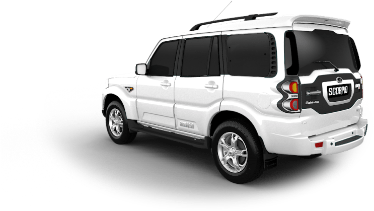 White Mahindra Scorpio S U V