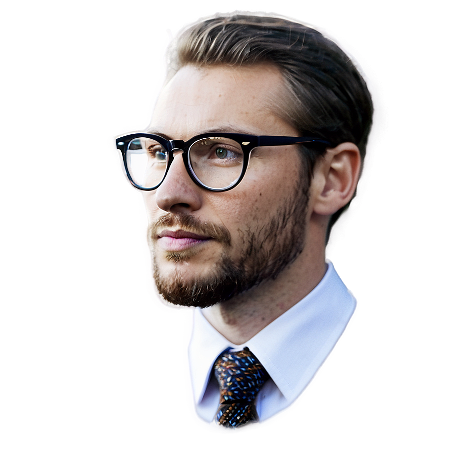 White Man With Glasses Png Qcs