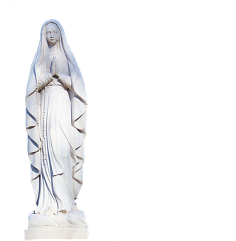 White Marian Statue