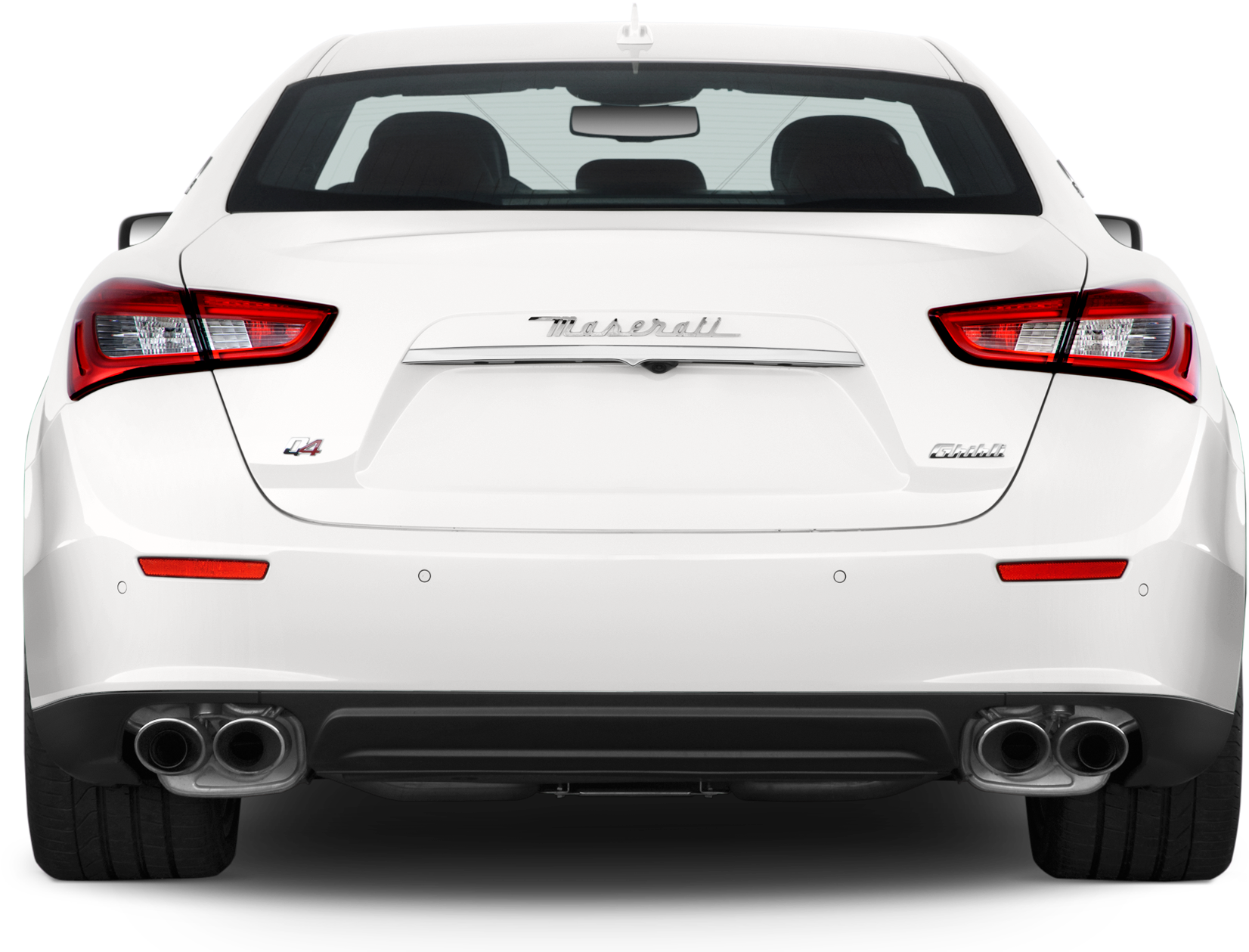 White Maserati Ghibli Rear View